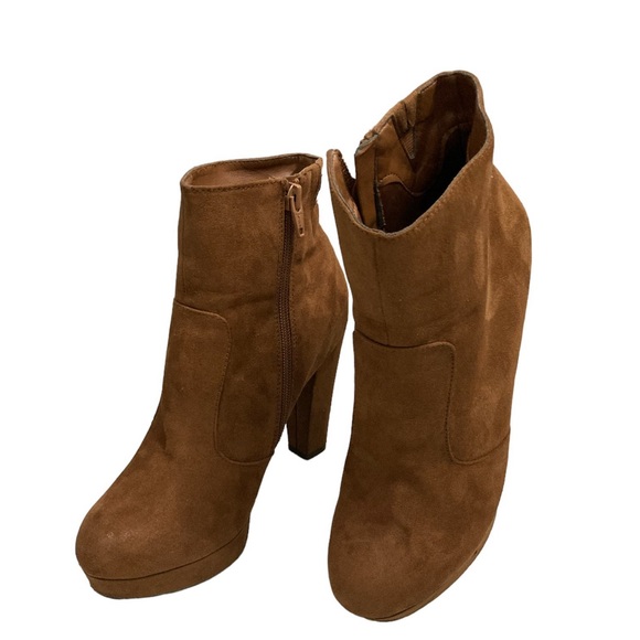 Mossimo Brown Suede Ankle Boots Sz 6 1/2 - Picture 3 of 13
